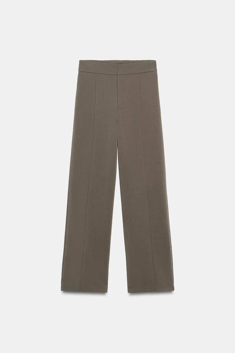 PIN TUCK STRAIGHT LEG PANTS