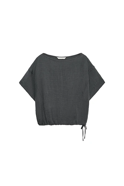 ADJUSTABLE HEM CAPE SHIRT