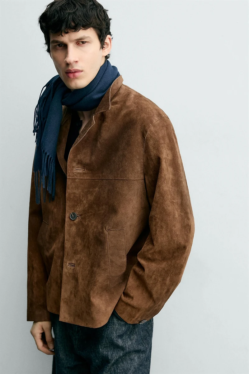 SUEDE LEATHER OVERSHIRT