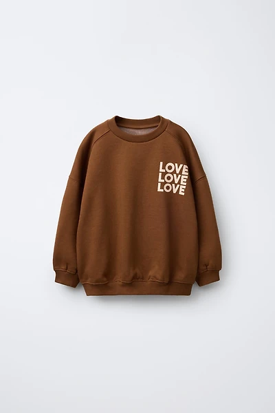 TEXT PRINT SWEATSHIRT