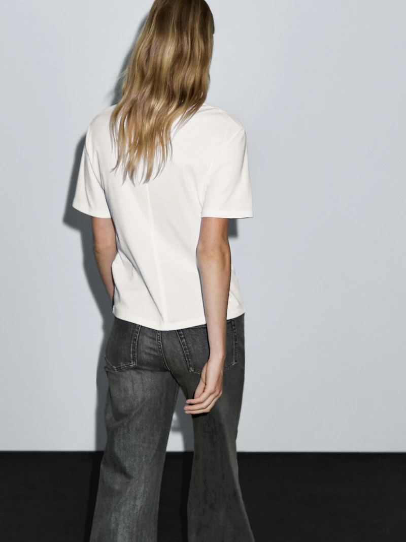 T-shirt manches courtes couture dos