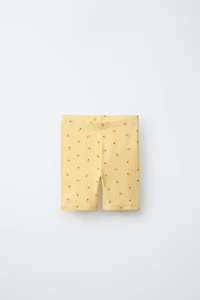 TWO-PACK RIB CYCLING LEGGINGS WITH LEMONS AND STRAWBERRIES