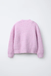 SPARKLY BOW KNIT CARDIGAN