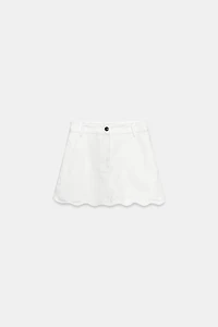 JUPE-PANTALON Z1975 EN DENIM À BASE ONDULÉE