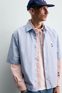 CHEMISE À RAYURES AVEC PIÈCES CHAMPION ® X ZARA
