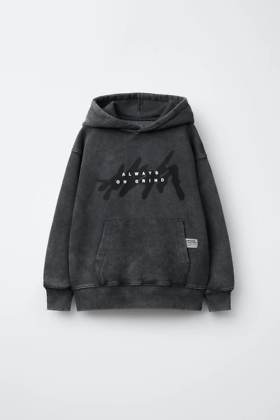GRAFFITI WASHED EFFECT HOODIE