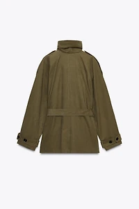 BELTED COTTON TRENCH COAT