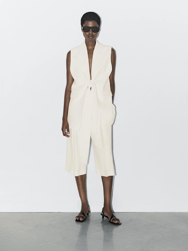 Smart waistcoat with bow detail - STUDIO