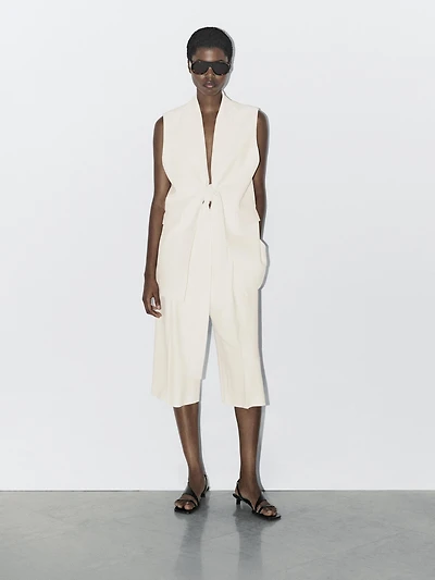 Smart waistcoat with bow detail - STUDIO