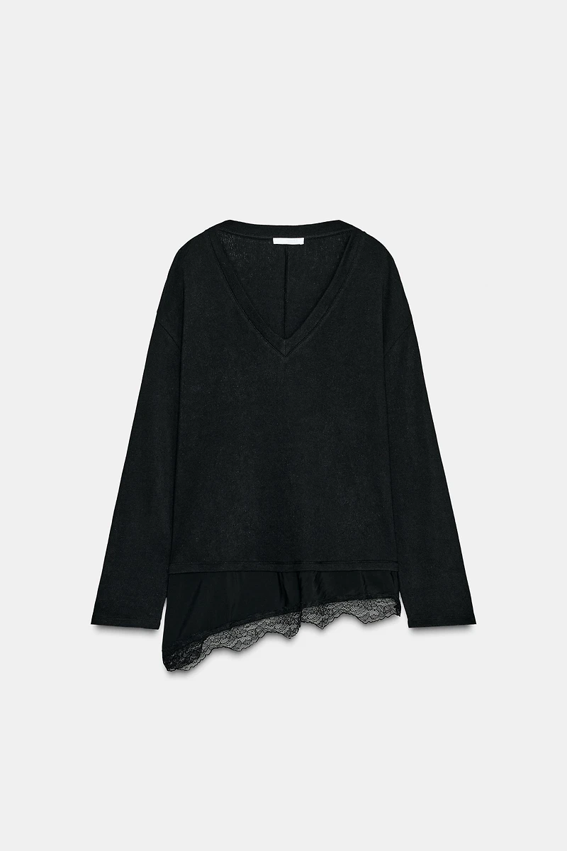 COMBINATION LACE T-SHIRT