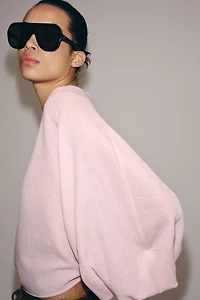 TOP EN MAILLE ET MANCHES AMPLES