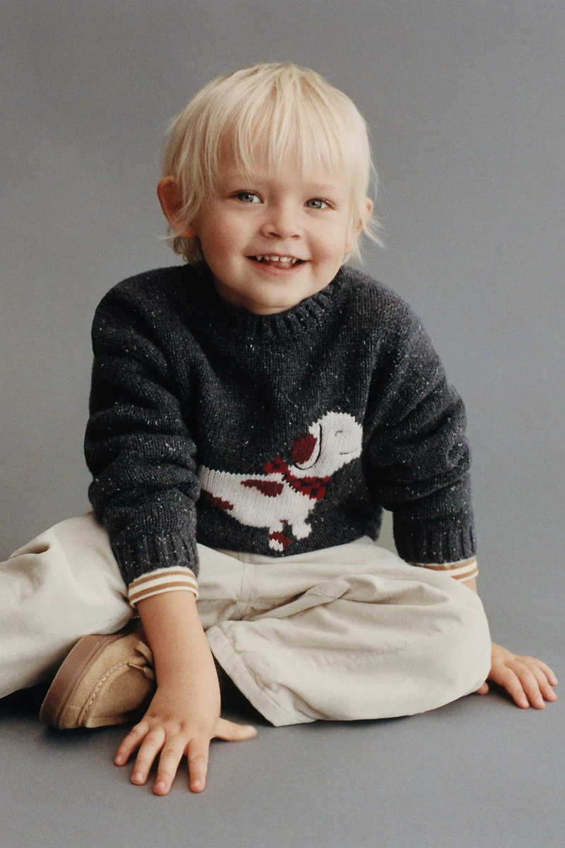 DACHSHUND JACQUARD KNIT JUMPER