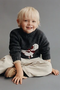 DACHSHUND JACQUARD KNIT JUMPER