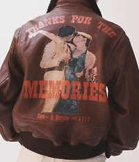 DAVID BAILEY LEATHER AVIATOR JACKET