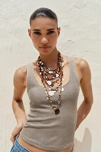 COIN CORD WATERFALL NECKLACE