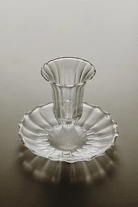 CLEAR GLASS TEALIGHT HOLDER