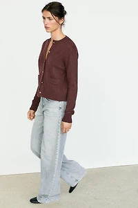 Cardigan boutons dorés