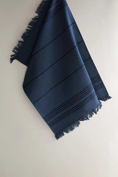 STRIPED COTTON TERRYCLOTH KITCHEN TOWEL