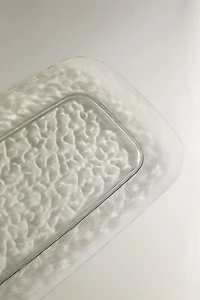 ACRYLIC TRAY WITH TEXTURED EDGE