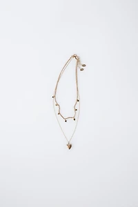 LOT DE DEUX COLLIERS CŒURS