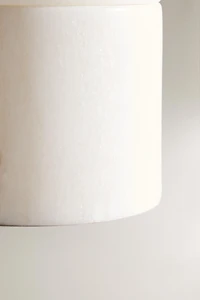 WHITE MARBLE BATHROOM JAR WITH LID