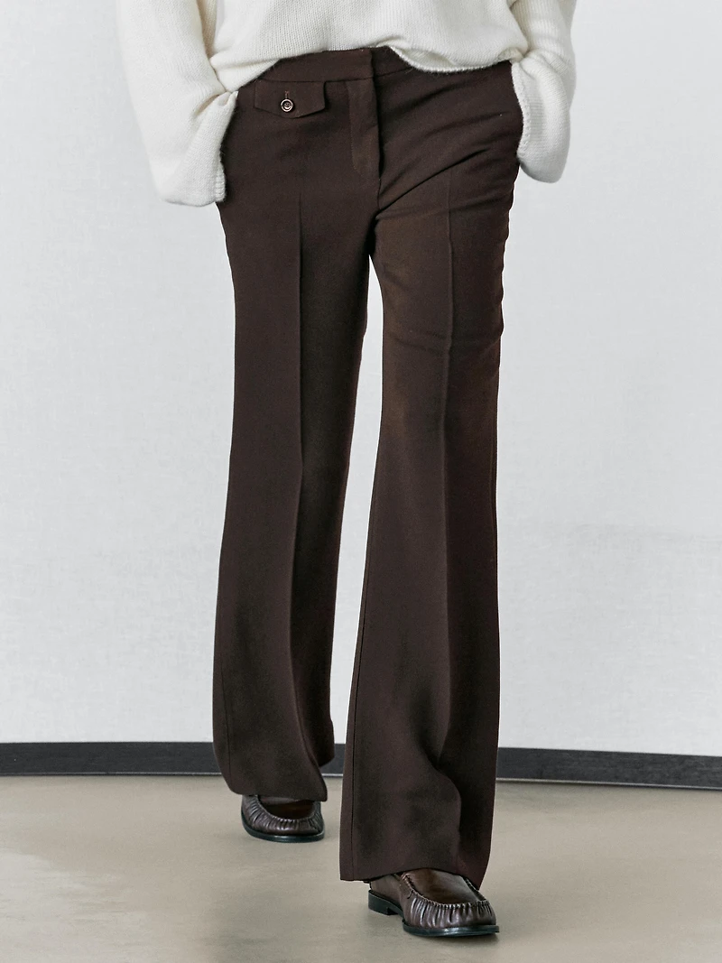 Pantalon flare poche