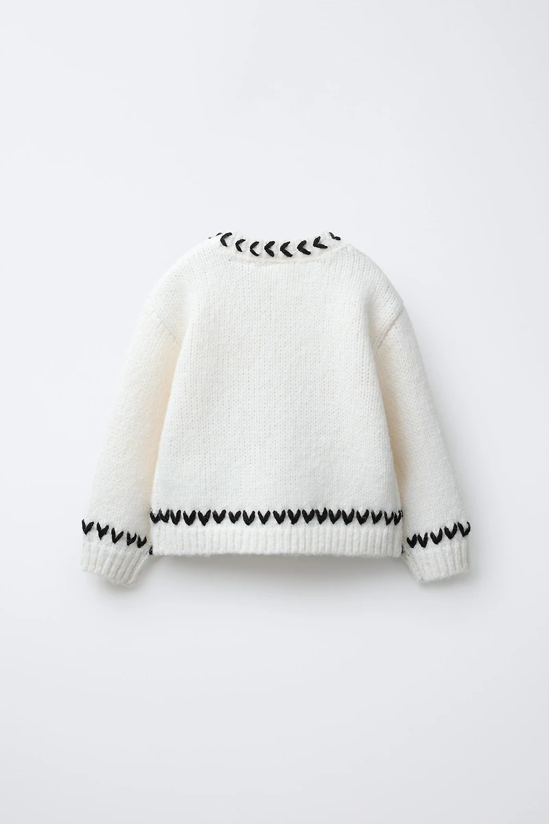 KNIT JUMPER WITH PIPING