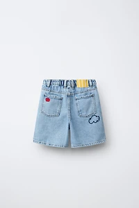 SHORT EN JEAN BRODÉ