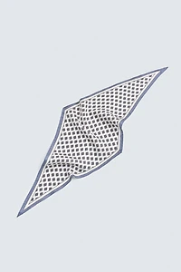 100% SILK GEOMETRIC PRINT SCARF