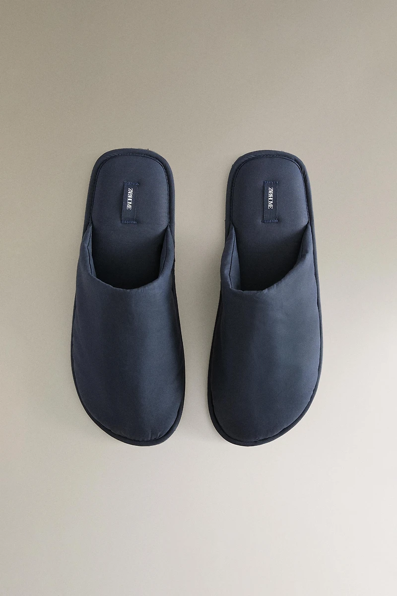 TECHNICAL FABRIC MULE SLIPPERS