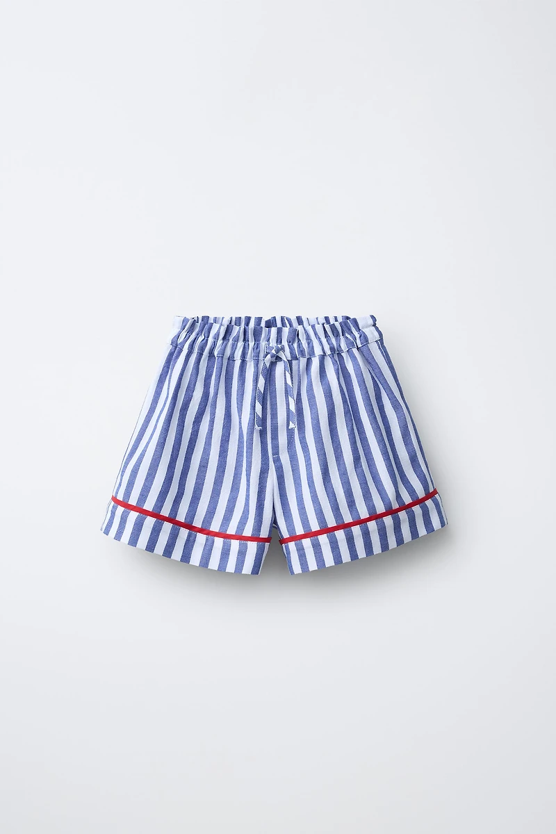 STRIPED PIPING SHORTS