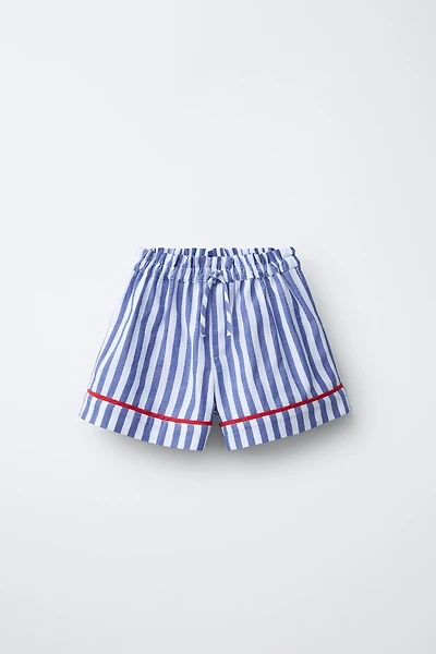 SHORT À RAYURES ET LISERÉS
