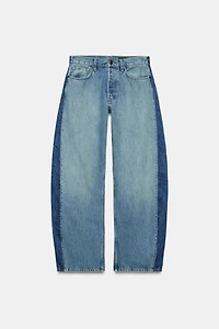 ZW COLLECTION MID-RISE PATCHWORK BARREL JEANS