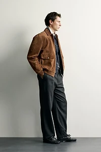 SUEDE LEATHER JACKET WITH POCKETS