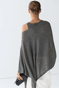 Fine knit cape