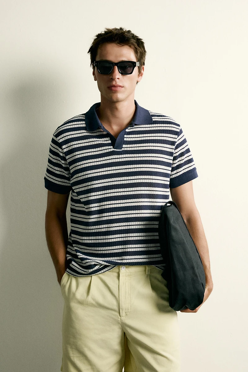 OPEN-STITCH REGULAR FIT POLO SHIRT