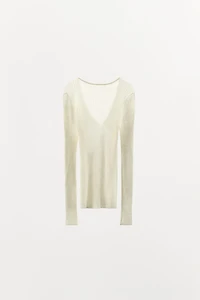 100% WOOL RIB TOP