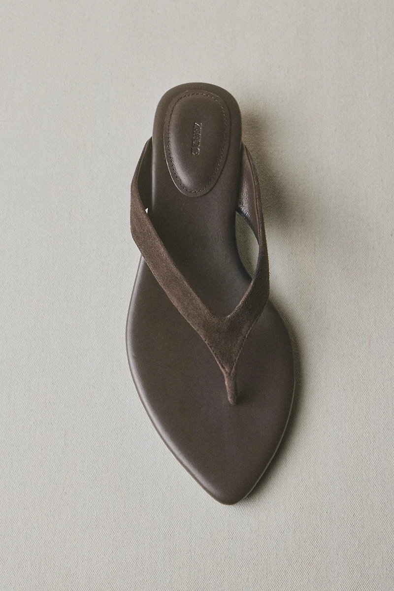 LEATHER HEEL SANDALS