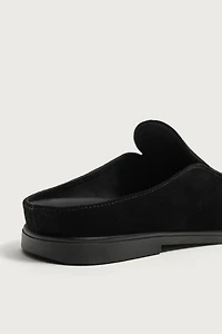 LEATHER MULE LOAFERS