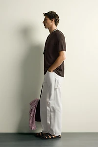 HEMP-VISCOSE REGULAR FIT T-SHIRT