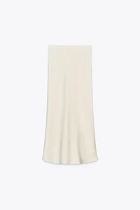 SATIN MIDI SKIRT