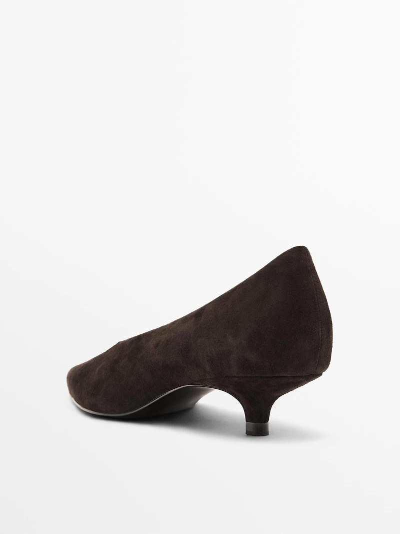 Escarpins en cuir souple avec daim