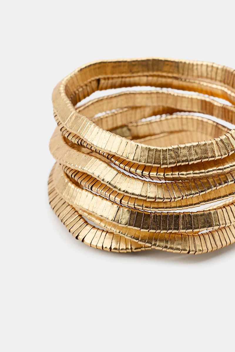 6-PACK ELASTIC METAL PIECE BRACELETS