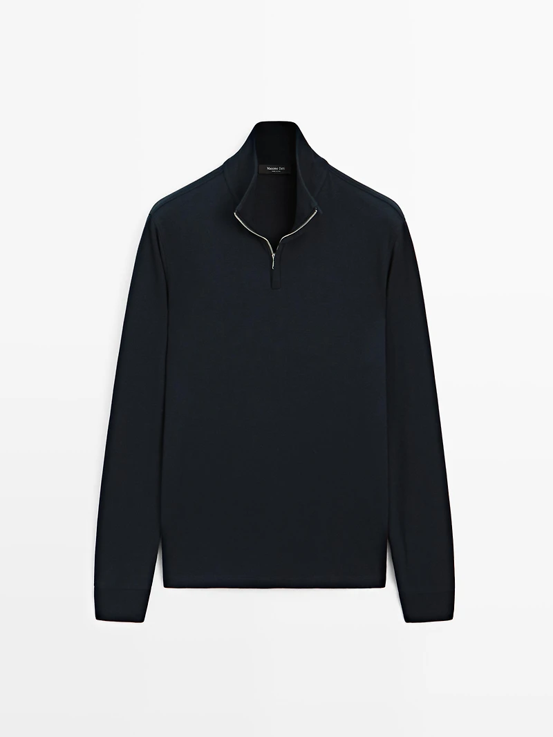 Polo à col montant zippé