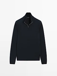 Polo à col montant zippé