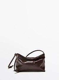 Nappa leather crossbody pouch bag