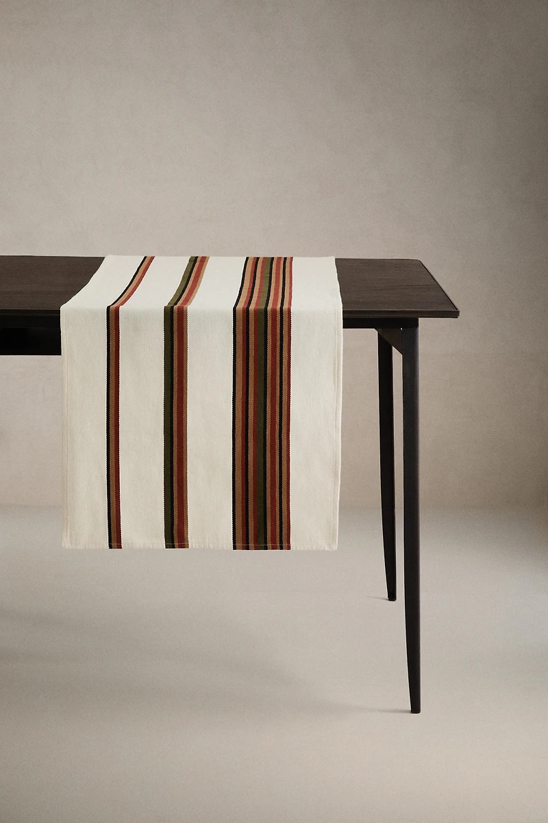 CHEMIN DE TABLE RAYURES COULEUR