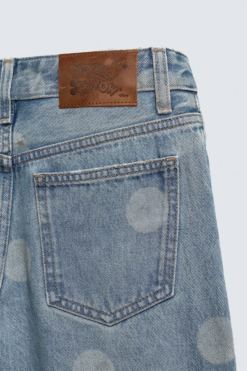 WASHED POLKA DOT BALLOON JEANS HARRY LAMBERT FOR ZARA X DISNEY