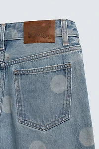 WASHED POLKA DOT BALLOON JEANS HARRY LAMBERT FOR ZARA X DISNEY