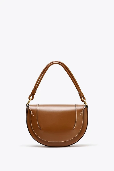 CANVAS TOPSTITCH CROSSBODY BAG